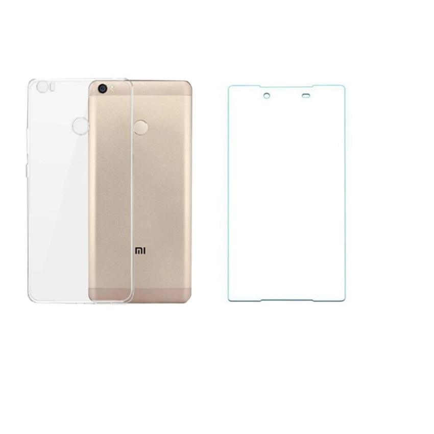 Bộ kính cường lực 2.5d xiaomi mi max + ốp lưng silicon