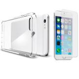 Bộ Kính cường lực và ốp lưng silicon iPhone 6 6s (trong suốt)