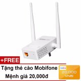 Bộ Mở Rộng Sóng Wifi Chuẩn N Tốc Độ 300Mbps TOTOLINK EX200-V1 + Tặng thẻ cào Mobifone 20000đ - Hãng phân phối chính thức