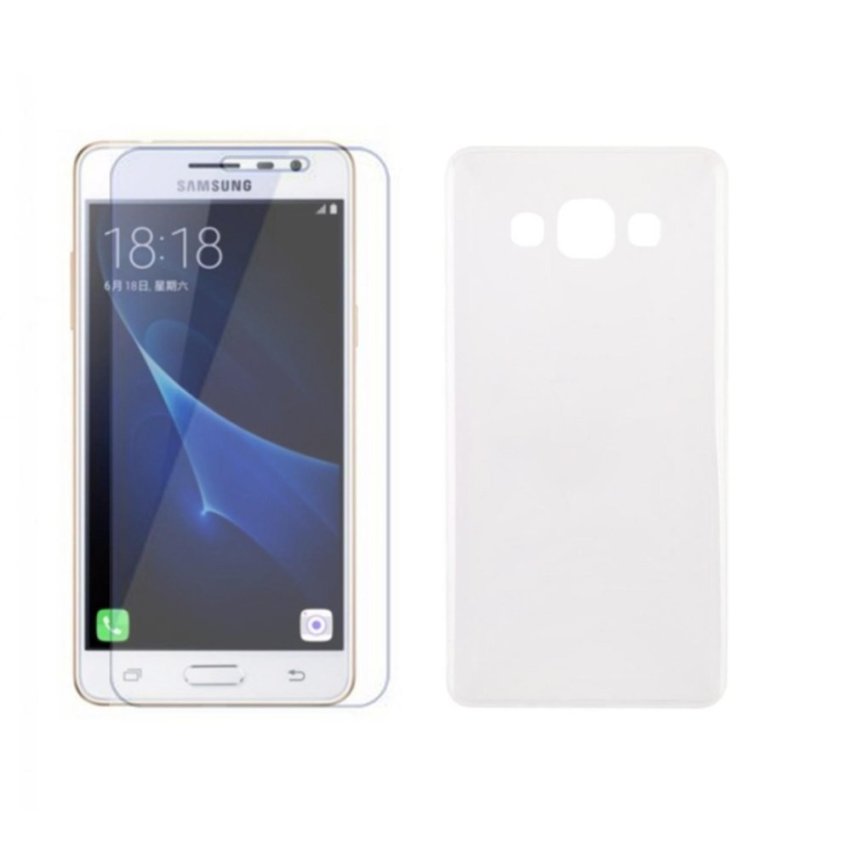 Hình ảnh Bộ ốp lưng + kính cường lực Samsung Galaxy J3 pro ( trắng trong)