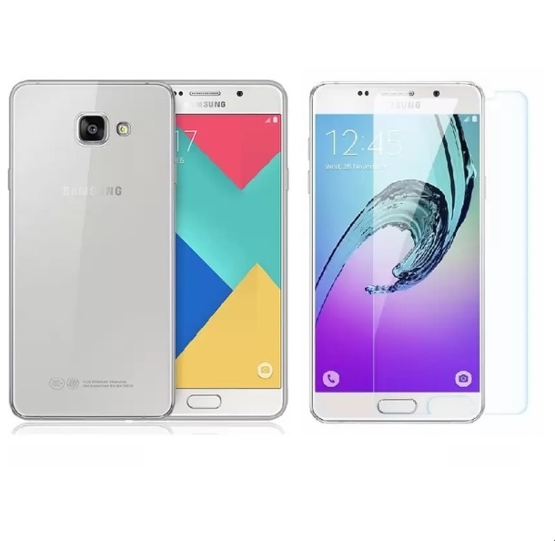 Bộ Ốp lưng silicon cho Samsung Galaxy A7 2016 (A710) và Kính cường lực cho Samsung A7 2016