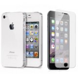 Bộ Ốp lưng silicon và kính cường lực cho IPhone 4/4S