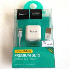 HCM Bộ Cốc Cáp Sạc iPhone 5 6 7 8 Plus X XR XS MAX Lightning Hoco Premium Charger