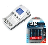 Bộ sạc pin ansmann photocam iv + 4 pin aa 2850mah slimline us