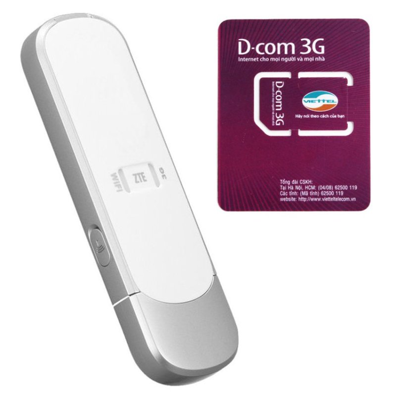 Bảng giá Bộ USB 3G phát Wifi Viettel MF70 (Trắng) và Sim 3G Viettel khuyến
mãi 3Gb 12 tháng Phong Vũ