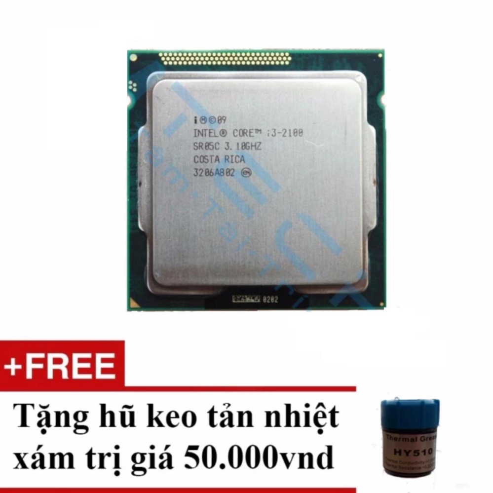 Bộ vi xử lý Intel Core i3 2100 3.1GHz(2 lõi, 4 luồng), Bus 1066/1333MHz, Cache 3MB - Tặng Keo Tản Nhiệt.