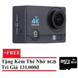 [HCM]Camera hành động Waterproof ACTION CAMERA WIFI MultiPurpose 4K ULTRA HD (Đen) Tặng Thẻ nhớ 8GB