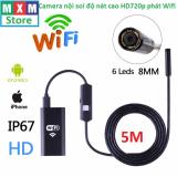 Camera nội soi độ nét cao HD720p phát Wifi dây dài 5m cho điện thoại Iphone,Android,Laptop,PC