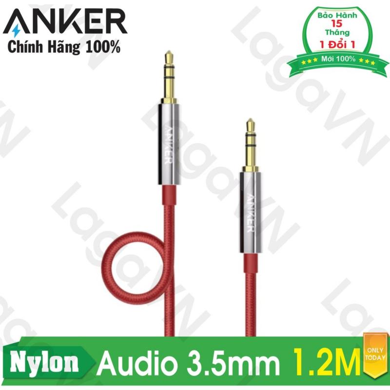 Cáp âm thanh ANKER 3.5mm Nylon Braided Auxiliary Audio dài 1.2m