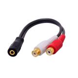 Cáp audio 3.5mm ra 2 rca dtech dt-6210
