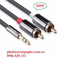 Cáp audio 3.5 ra 2 đầu hoa sen 5m cao cấp ugreen 10591