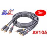 Cáp av 3 ra 3 dài 3m ugreen 10526 mạ vàng cao cấp