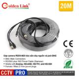 Cáp camera rg59/u+2c goldenlink 20m,cáp camera đúc sẵn dây nguồn và jack bnc rg59-m20