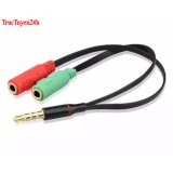 Cáp chia Audio 3.5mm ra mic và loa