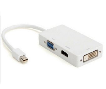 Cáp Chuyển mini Displayport to HDMI VGA DVI adapter (Trắng)  