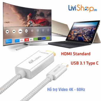 Cáp chuyển USB Type C sang HDMI hỗ trợ xuất Video 4K - 60Hz(3 mét)  