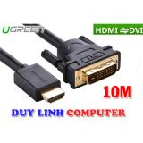 Cáp hdmi to dvi 24+1 dài 10m ugreen 10138
