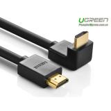 Cáp hdmi to hdmi dài 3m bẻ xuống góc vuông 90 độ ugreen 10174