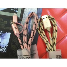Cáp hoco metal nylon 2 in 1 upl20 lightning