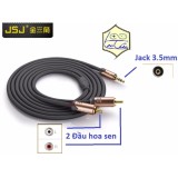 Cáp loa 1 đầu Jack 3.5mm ra 2 đầu bông sen AV dài 5M chống nhiễu