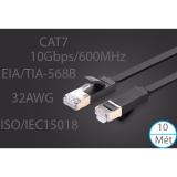 Cáp mạng đúc sẵn dẹt mỏng, tốc độ cao 10Gbps, CAT7 bọc chống nhiễu 10 mét UGREEN 11265 (màu đen)