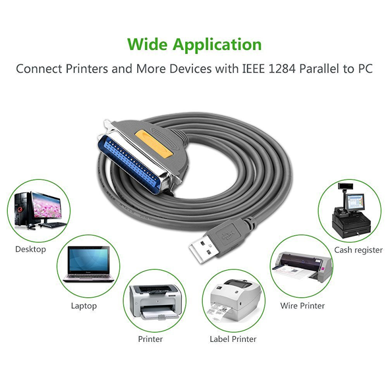 Bảng giá Cáp máy in USB to LPT IEEE 1284 dài 1,8m Ugreen UG-20225 (Đen) Phong Vũ