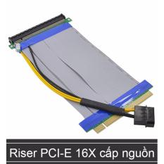 Cáp Reser nối dài khe PCI-E 16X (Cáp nối dài khe cắm Card màn hình) hỗ trợ cấp nguồn bổ xung – 20Cm   Giá Bao Nhiêu Tại Thuylinh-Computer