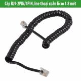 Cáp rj9 2pin/4pin, cáp từ ống nghe tới điện thoại bàn 1.8 mét