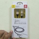 Cáp sạc Baseus 2 in 1 dây dù lightning và Micro USB