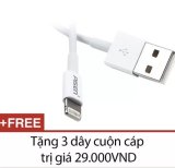 Cáp sạc cho iphone 5/5s/6/6s/ipad pisen + tặng 3 dây cuộn cáp