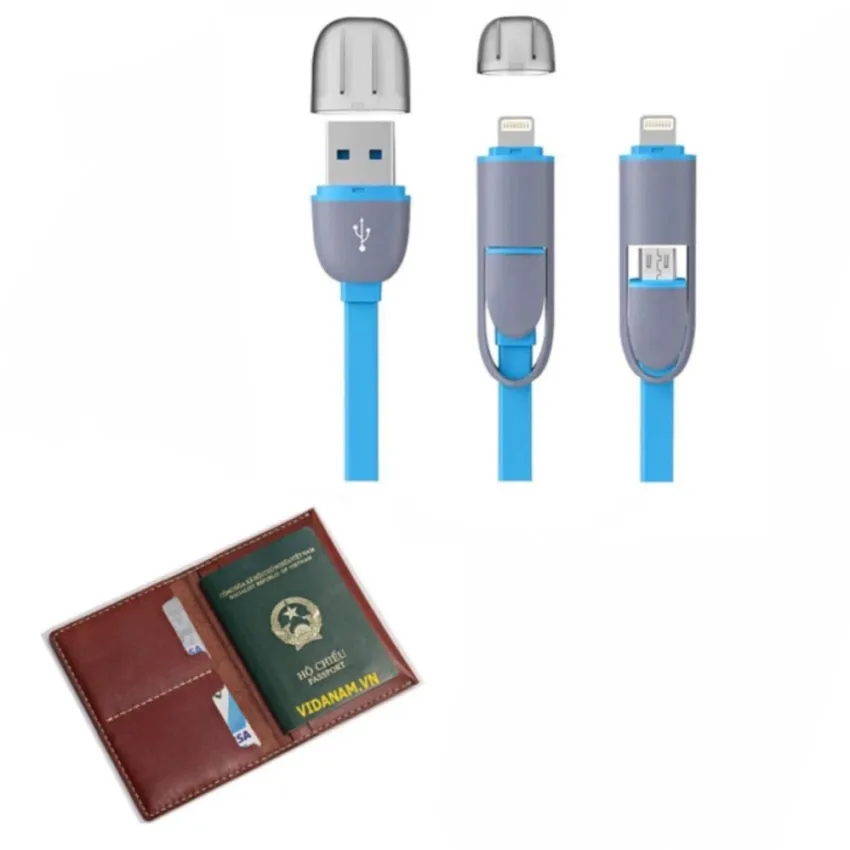 Cáp sạc điên thoại 2 in 1cho iPhone 5/6 và Android