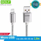 Cáp sạc siêu bền golf lightning usb 1.0m