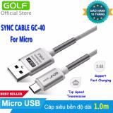 Cáp sạc siêu bền golf powerline micro usb 1.0m