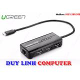 Cáp usb 3.1 type c to lan và 3 cổng usb 2.0 ugreen 30289
