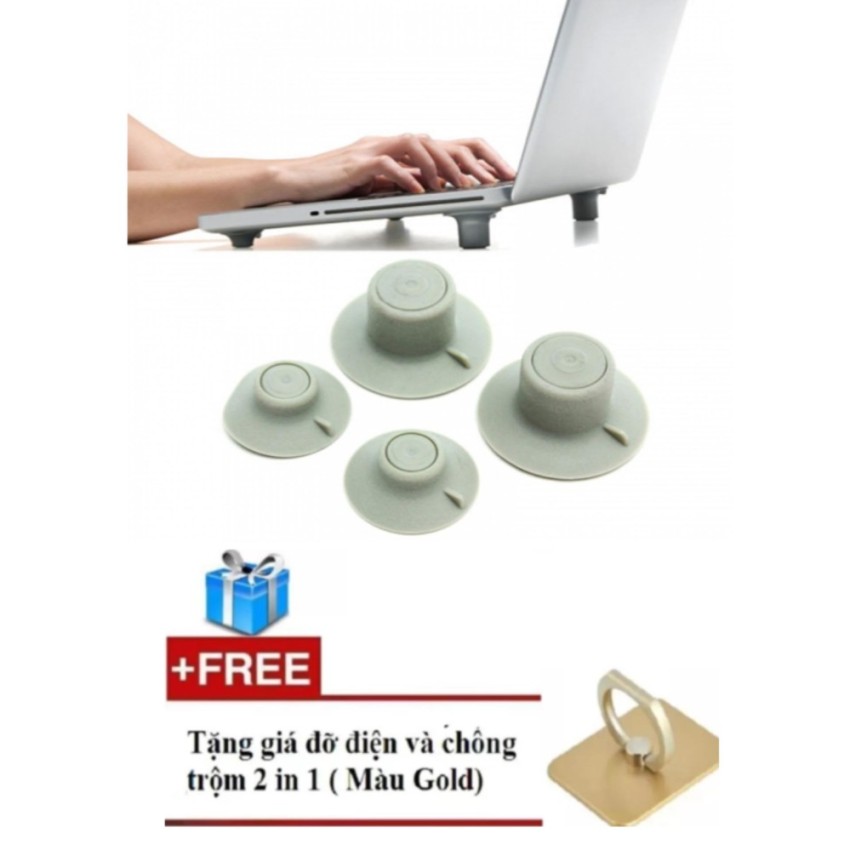 [HCM]Chân đế tản nhiệt cao cấp dành cho laptop 2018 ( xám) + Tặng 1 giá đỡ chiếc nhẫn tuyệt