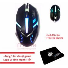 Ship tận nhà Chuột chơi game Matee đèn led nhiều màu + tặng miếng lót chuột Vi Tính Mạnh Tiến