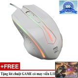 Chuột chuyên game r8 1636 led nhiều màu 4d + tặng lót chuột mã l11.