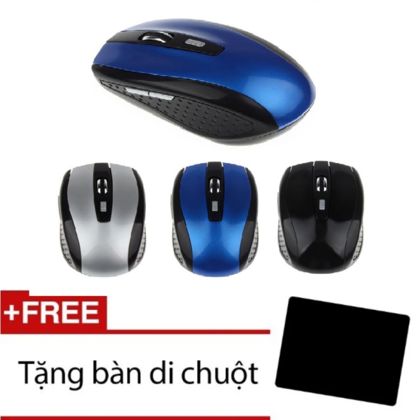 Hình ảnh Chuột không dây 6D 7500+Tặng miếng lót chuột (Đen)