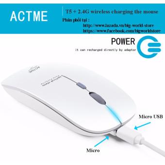 Chuột Không Dây Sạc Pin Actme T5 (Màu Xanh) May 2018 - 4 Chuột không dây sạc pin Actme T5 (Màu Xanh) - 4