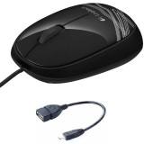 Chuột quang có dây Logitech M105 và tặng Cáp OTG - Hãng phân phối chính thức