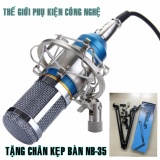 Combo micro bm 900 hát karaoke - thu âm + chân kẹp bàn nb-35 + chống sốc kim loại