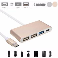 Trang bán Cổng nối đầu Type-C tới Type-C 4 trong 1 và USB 3.0 USB 2.0 Cổng HUB cho MacBook và các thiết bị cổng Type-C khác Thiết bị HUB Màu vàng  