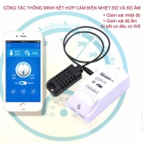 Công tắc thông minh kèm cảm biến (sensor) nhiệt độ và độ ẩm kiểm soát, điều khiển từ xa bằng smartphone kiêm hẹn giờ đa năng