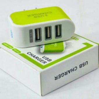 Cục sạc 3 cổng USB TTP (Xanh lá)