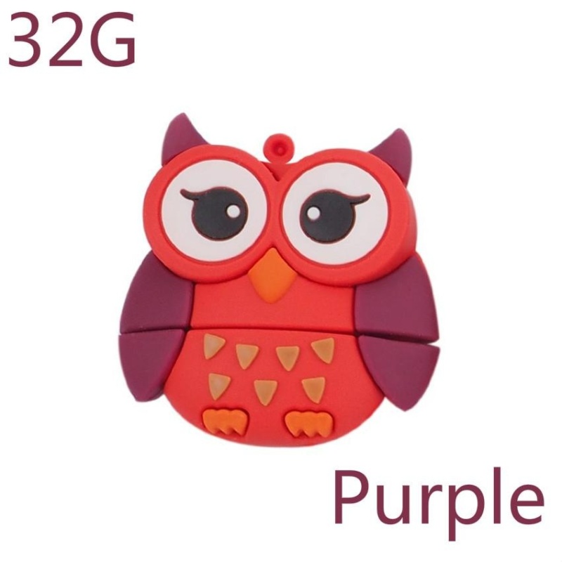 Bảng giá Cute Penguin Owl Fox Pen Drive Cartoon USB Flash Drive Pendrive 4GB/8GB/16GB/32GB/64GB U Disk Animal Memory Stick (Purple) - intl Phong Vũ