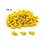Đầu chụp hạt mạng RJ45 màu vàng 100 cái