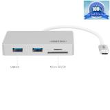 Đầu chuyển usb 3.1 usb type-c sang hub usb 3.0 kết hợp đọc thẻ nhớ unitek y-9319