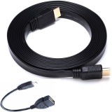 [HCM]Dây cáp 2 đầu HDMI 3m Full HD và tặng Cáp OTG