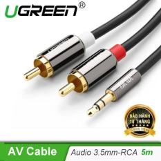 Dây cáp audio 3,5mm ra 2 đầu rca dài 5m ugreen av116 10591