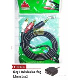[HCM]Dây cáp loa 1 đầu 3.5 ra 2 bông sen AV dài 1.5M (dây loa 1 ra 2) Tặng jack chia loa